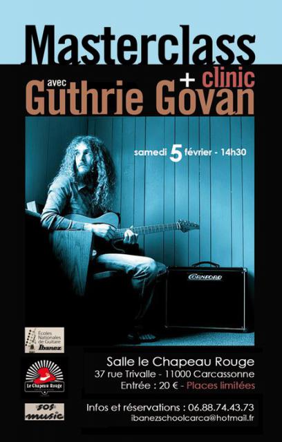 Guthrie Govan en masterclass le 5 fevrier à Carcassonne
