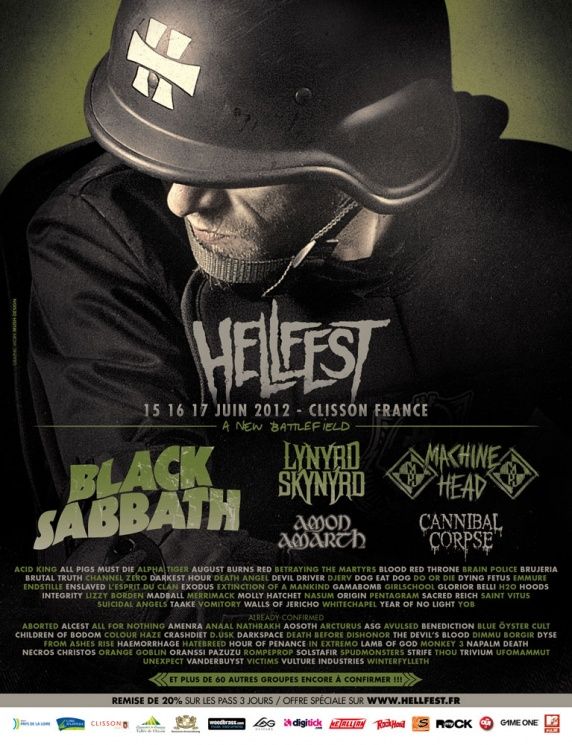 Hellfest 2012 : avec Machine Head, Lynyrd Skynyrd, Devildriver... !