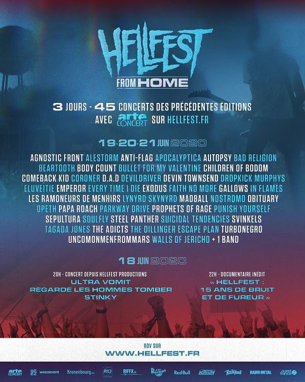 Hellfest From Home : RDV du 18 au 21 juin 2020 !