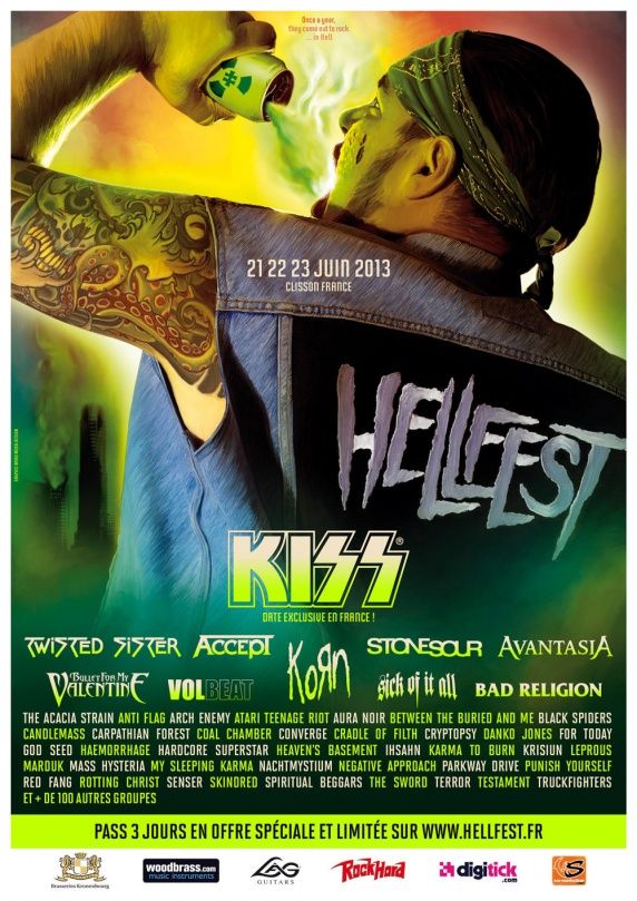 Hellfest 2013 : les premiers groupes annoncés ! (Kiss, Korn, ...)