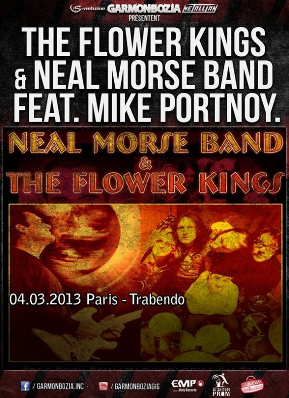 The Flower Kings, Neal Morse et Mike Portnoy à Paris le 4/03/13 !